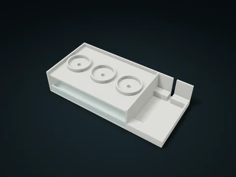 Pull-Out Drip Tray Toothbrush Station model preview, default size 188 × 88 × 38 mm, 2 parts