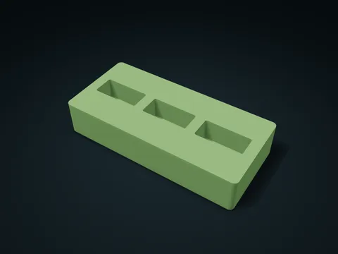 D-Sub Connector Flange Box model preview, default size 195 × 90 × 38 mm, 1 part