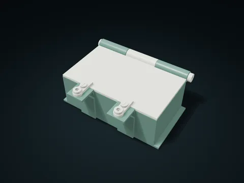 Twin-Locating Twist Tongue Tool Box model preview, default size 180 × 140 × 70 mm, 10 parts