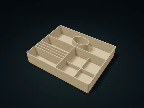 Entryway Earbuds & Card Tray model preview, default size 226 × 184 × 40 mm, 1 part