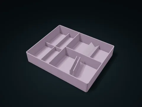 Sewing Clip & Marker Tray model preview, default size 226 × 184 × 40 mm, 1 part