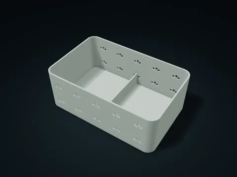 Fanlight Window Bin model preview, default size 220 × 140 × 82 mm, 1 part
