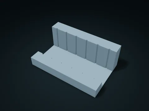 色板高低梳槽盒模型预览，默认尺寸 180 × 115 × 65 mm，1 个零件