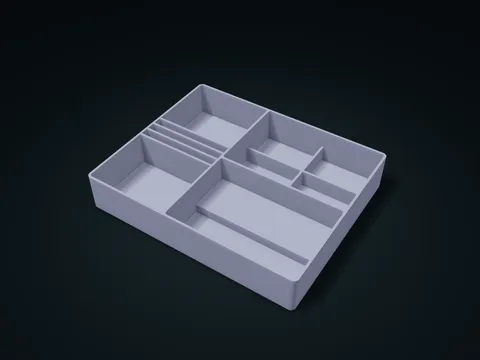 Vocabulary Card Review Box model preview, default size 226 × 184 × 40 mm, 1 part