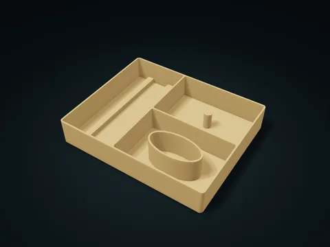 Flight Pocket Items Prep Tray model preview, default size 226 × 184 × 40 mm, 1 part