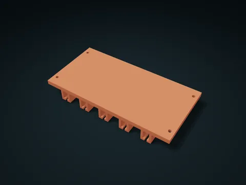 Under-Cabinet Folded Bag Hanging Rail model preview, default size 180 × 90 × 22 mm, 1 part