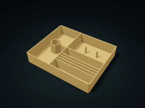 Handheld Device Accessory Tray model preview, default size 226 × 184 × 40 mm, 1 part