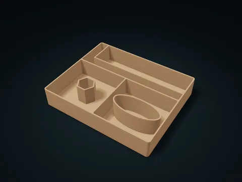 Drawing Accessory Organizer model preview, default size 226 × 184 × 40 mm, 1 part