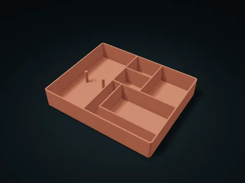 Hair Accessory Return Tray model preview, default size 226 × 184 × 40 mm, 1 part