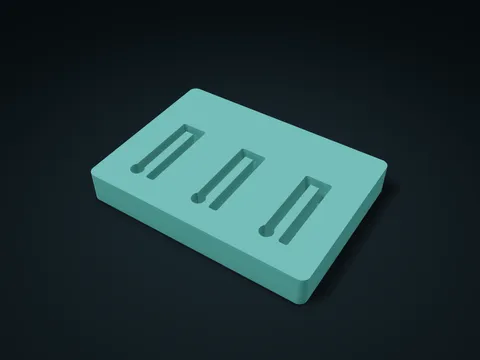 Hairpin Switchback Lane Tray model preview, default size 180 × 130 × 25 mm, 1 part