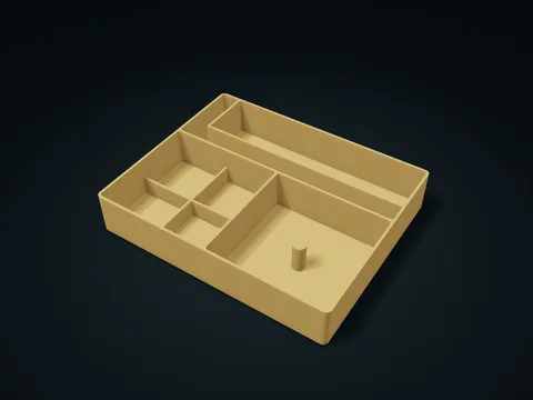 Hairpin & Hair Clip Sorting Tray model preview, default size 226 × 184 × 40 mm, 1 part
