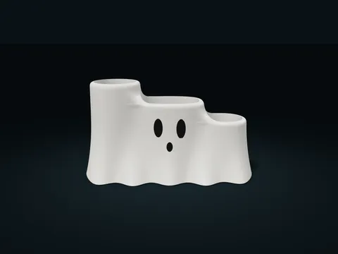 Draped Ghost Three-Tier Desk Caddy model preview, default size 220.6 × 117 × 120 mm, 1 part
