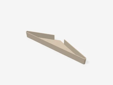 Empty Hanger Double-Shoulder Stand model preview, default size 374 × 79.5 × 38 mm, 3 parts