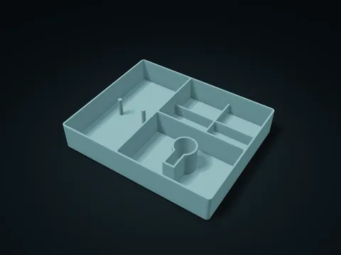 Household Small Hardware Supply Box model preview, default size 226 × 184 × 40 mm, 1 part