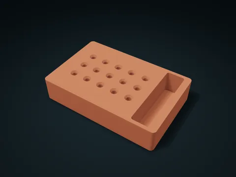 Insert Tapered Locating Tray model preview, default size 170 × 110 × 35 mm, 1 part