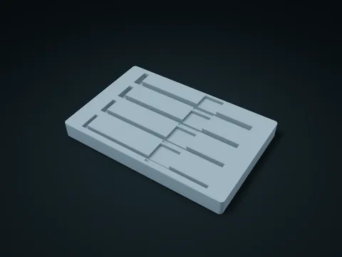 Hex Key Folding Arm Locating Box model preview, default size 190 × 125 × 18 mm, 1 part