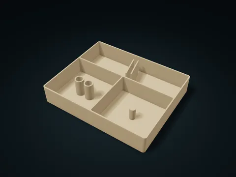 Household Sorting Marker Tray model preview, default size 226 × 184 × 40 mm, 1 part