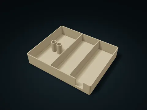 Homework Short Pencil Organizer model preview, default size 226 × 184 × 40 mm, 1 part