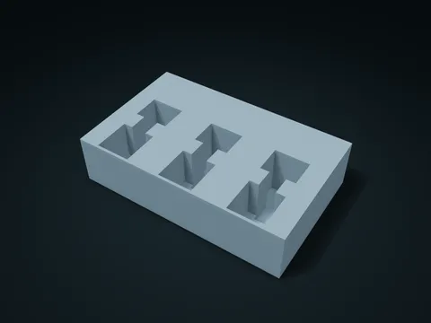 Cold Nozzle Neck Locating Box model preview, default size 185 × 115 × 45 mm, 1 part