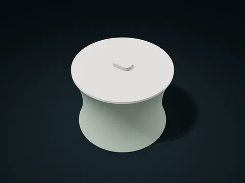 Hourglass Waist Lift-Off Jar model preview, default size 120 × 120 × 94 mm, 2 parts