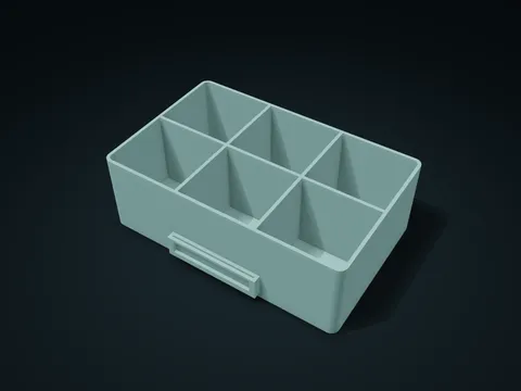 Label Insert Parts Box model preview, default size 180 × 120 × 60 mm, 1 part