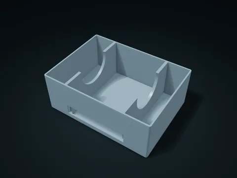 Label Roll Arched Saddle Box model preview, default size 185 × 135 × 70 mm, 1 part