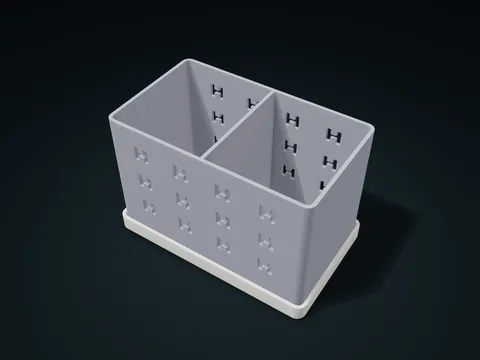 I-Shaped Linked Window Bathroom Basket model preview, default size 160 × 96 × 104 mm, 2 parts