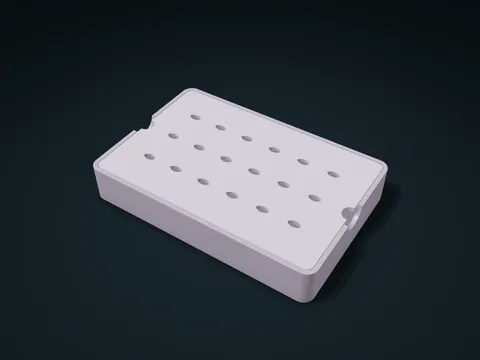Leaf-Eye Draining Soap Dish model preview, default size 150 × 100 × 24 mm, 2 parts