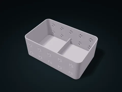 Lens Rosette Window Bin model preview, default size 220 × 140 × 82 mm, 1 part