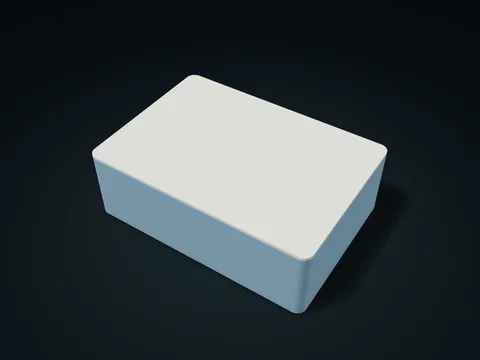 Lidded Divided Box model preview, default size 200 × 140 × 65 mm, 2 parts