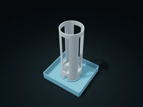 Lift-Out Tube Folding Umbrella Drip Stand model preview, default size 140 × 130 × 190 mm, 2 parts