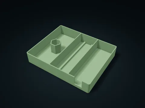 Lip Makeup Quick Tray model preview, default size 226 × 184 × 40 mm, 1 part