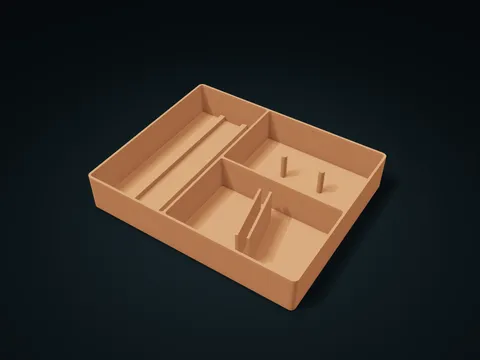 Fridge Magnet Accessory Tray model preview, default size 226 × 184 × 40 mm, 1 part