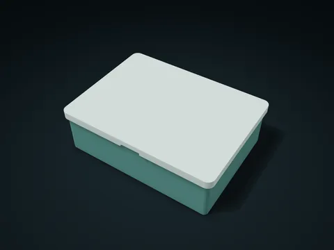 Magnetic Locating Compartment Box model preview, default size 155.6 × 115.6 × 47.2 mm, 2 parts