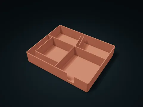 Incoming Mail Opening Organizer model preview, default size 226 × 184 × 40 mm, 1 part
