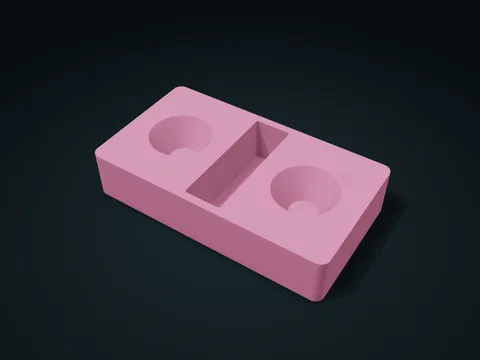 Beauty Sponge Flared Pocket Box model preview, default size 190 × 105 × 38 mm, 1 part