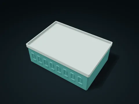 Circuit Track Relief Tray Lid Box model preview, default size 170 × 120 × 58 mm, 2 parts