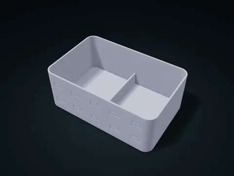 Meander Groove Counter Box model preview, default size 215 × 138 × 82 mm, 1 part