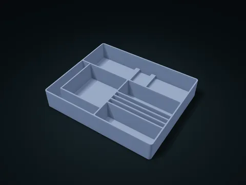 Measuring Tool Accessory Tray model preview, default size 226 × 184 × 40 mm, 1 part