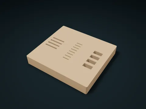 Memory Card & USB Drive Locating Box model preview, default size 120 × 110 × 18 mm, 1 part