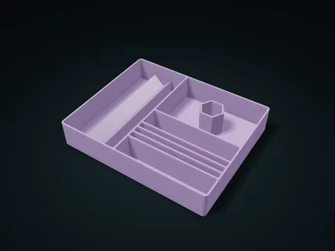 Miniature Assembly Accessory Tray model preview, default size 226 × 184 × 40 mm, 1 part