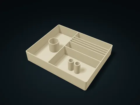 Miniature Painting Dry Zone Box model preview, default size 226 × 184 × 40 mm, 1 part