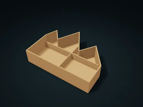 Three-Peak Mountain Storage Tray model preview, default size 180 × 140 × 40 mm, 1 part