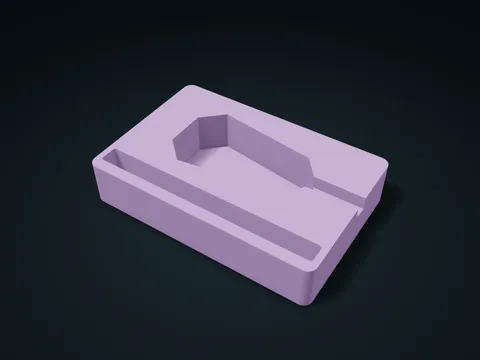 Mouse Pear-Shaped Tail Slot Box model preview, default size 180 × 120 × 35 mm, 1 part