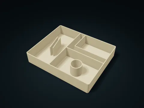 Nail Color Swatch Accessory Tray model preview, default size 226 × 184 × 40 mm, 1 part