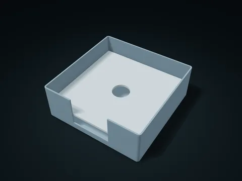 Napkin Holder with Weight Plate model preview, default size 180 × 180 × 65 mm, 2 parts