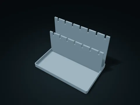 Necklace Two-Height Comb Box model preview, default size 200 × 130 × 130 mm, 1 part