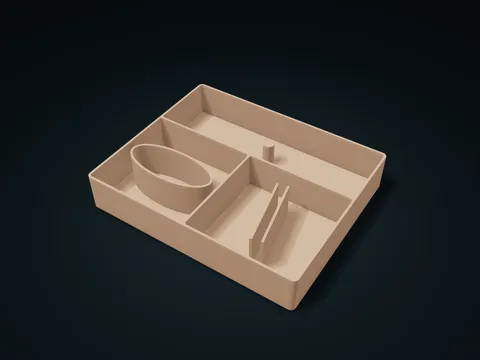 Desk-Edge Network Cable Accessory Box model preview, default size 226 × 184 × 40 mm, 1 part