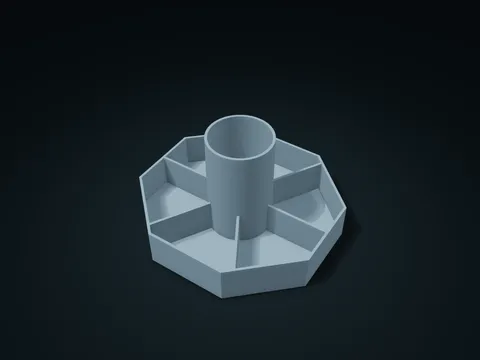 Octagon Tall-Core Tool Caddy model preview, default size 180 × 170 × 100 mm, 1 part