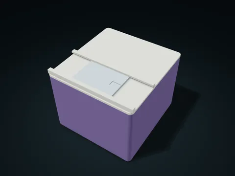 Offset Blind Token Draw Cup model preview, default size 140 × 150 × 115 mm, 3 parts